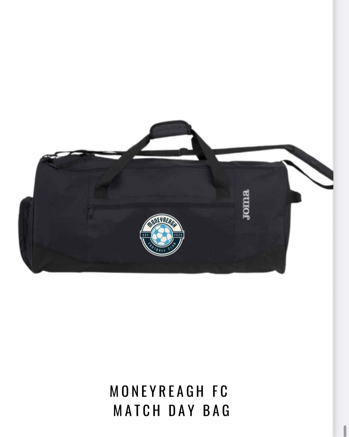 Moneyreagh Fc Matchday bag