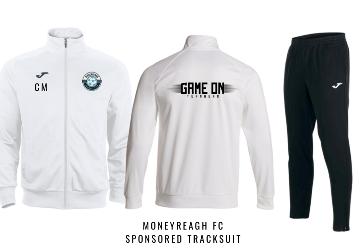 Game on teamwear sponsored training tracksuit